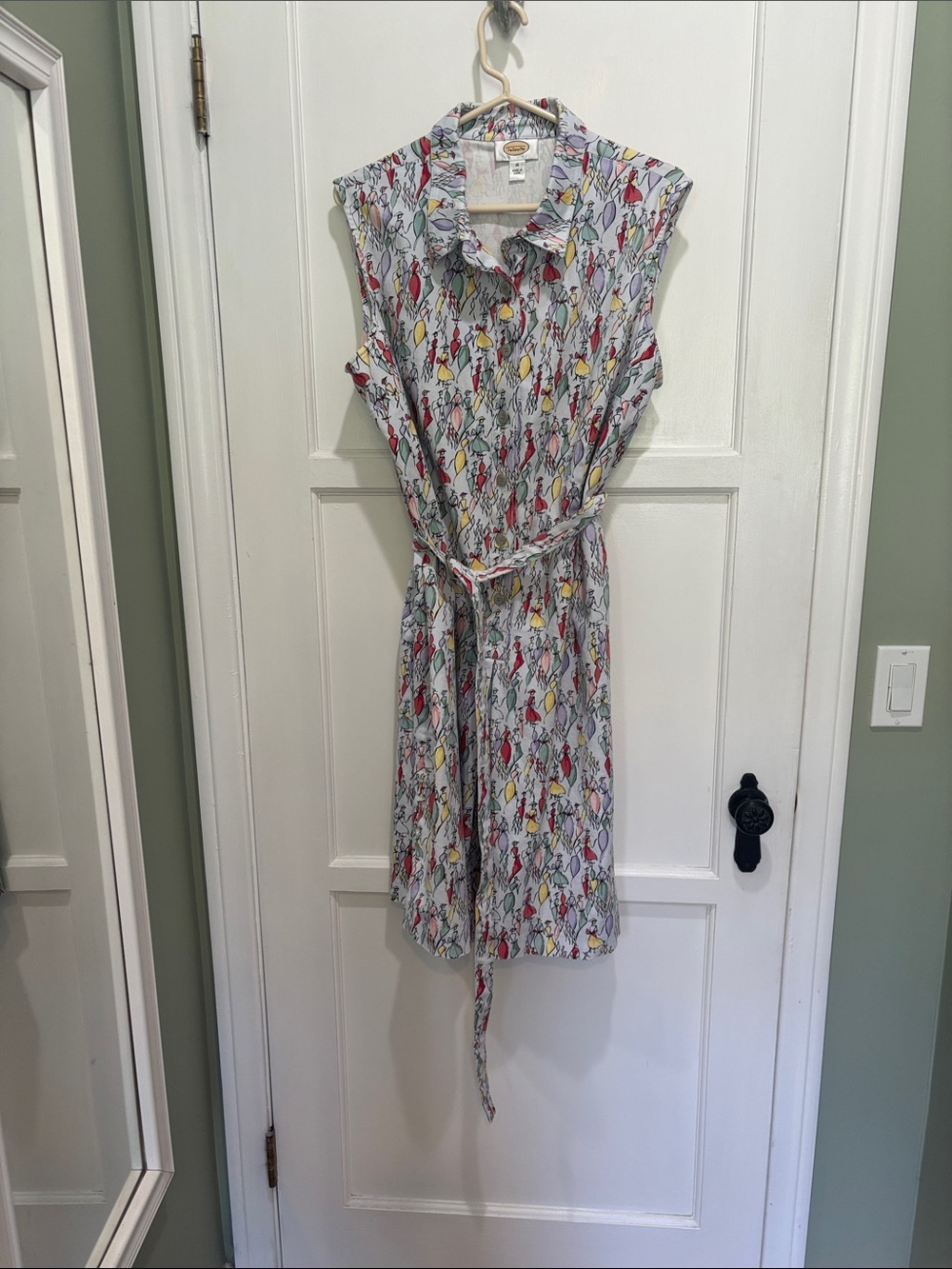 Talbots Sleeveless button front shirt dress size 16